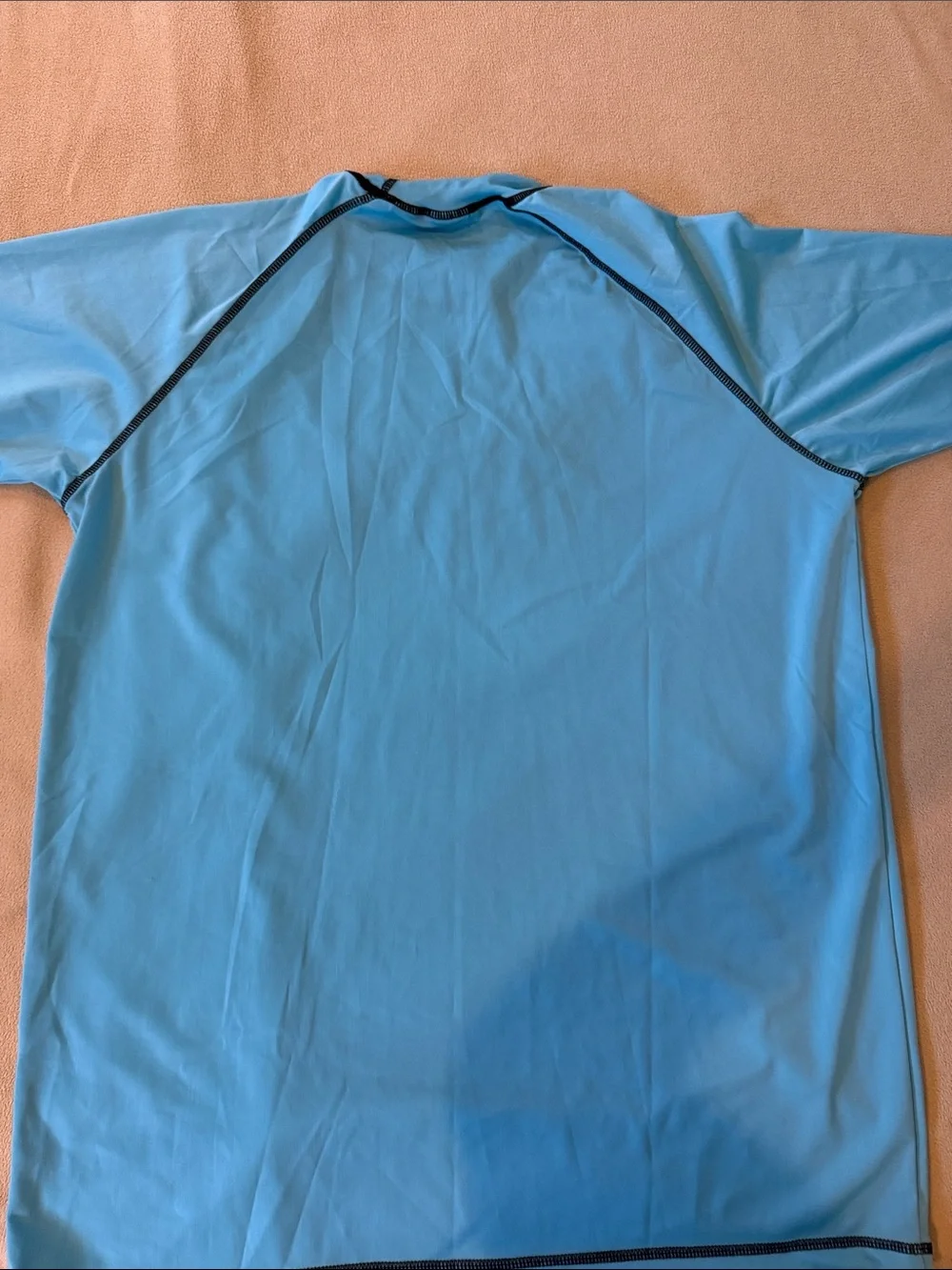 Kanu Surf Light Blue Rash Guard with Black Trim